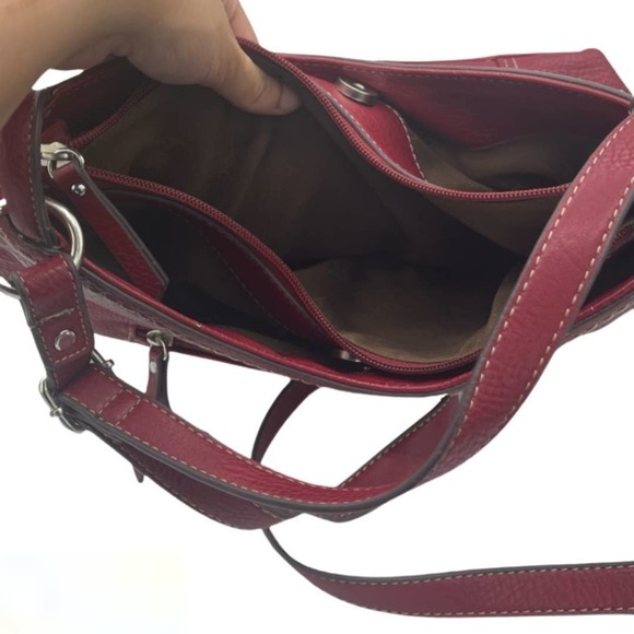 BOC BORN CONCEPT BURGUNDY VINYL PURSE - Picture 6 of 15